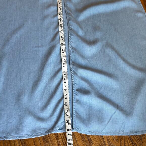 Zara Trafaluc Denimwear Floral Embroidered Kimono Light Denim Button Tie Small - Picture 14 of 16